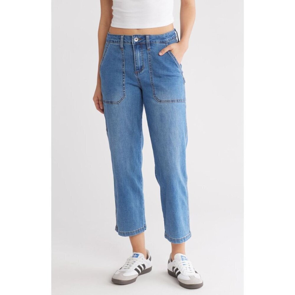 OAT New York Blue Cropped Straight Leg Jeans Size 27 - 26874